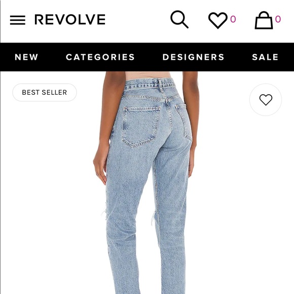 Only worn once Agolde Jaime high rise classic in Spector size 28 - Picture 6 of 7